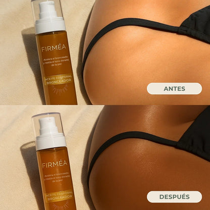 Acelera el bronceado y realza el tono dorado de la piel