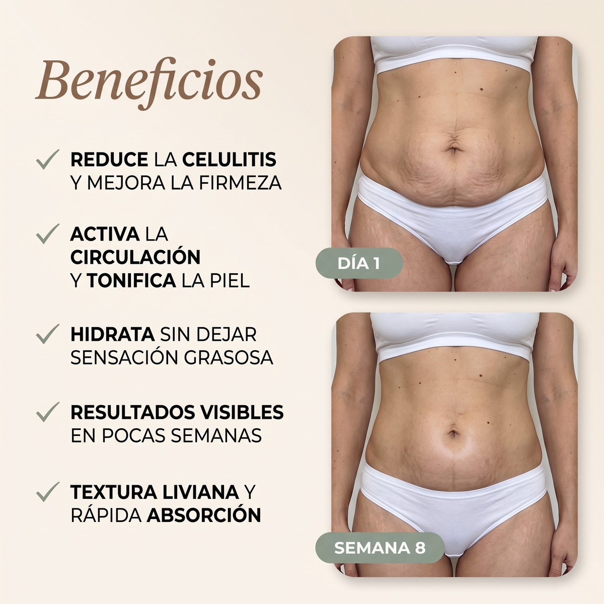 Aceite Corporal Reafirmante - Combate Celulitis, Flacidez y Arrugas