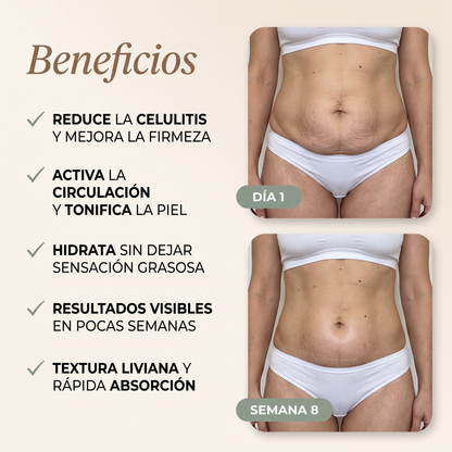 Aceite Corporal Reafirmante - Combate Celulitis, Flacidez y Arrugas