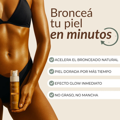 Acelera el bronceado y realza el tono dorado de la piel