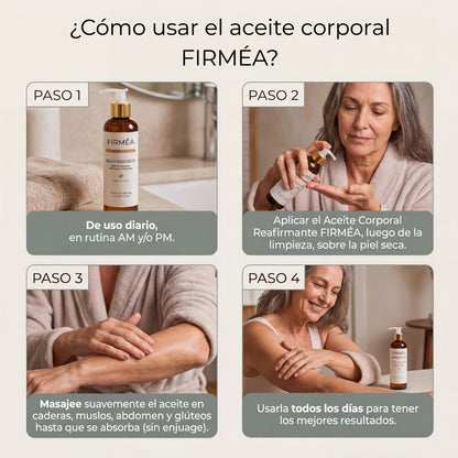 Aceite Corporal Reafirmante - Combate Celulitis, Flacidez y Arrugas